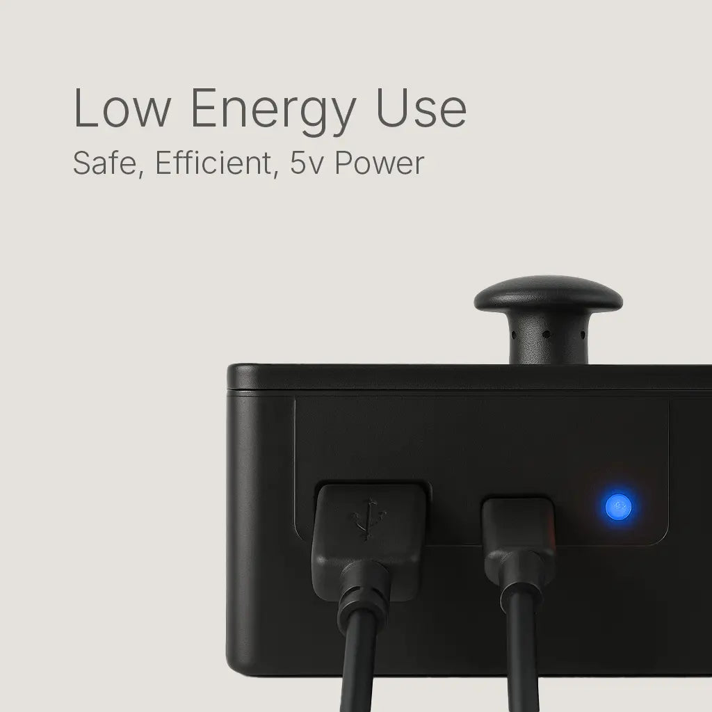 Lykyn USB-C powered mushroom grow box runs silently under 35 decibels with low energy use